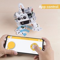 Robot bionique intelligent Raspberry Pi 4B, kit de développement de programmation Python pour évitement d'obstacles humanoïde 3B+