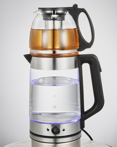 Großhandel CKD Verpackung Dual Layer 2 in 1 kombinierten Tee Kaffee kessel 1.8L 1.2L 3L Glas Wasserkocher mit VDE-Stecker