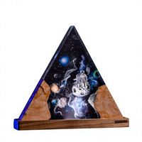 Grensoverschrijdende bestseller Astronaut Maanverkenning Epoxyhars Nachtlampje Handgemaakt Massief Houten Harsperfect Valentijnsdag