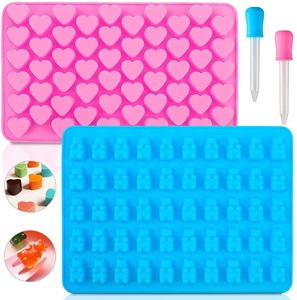 Moldes de dulce de azúcar, resistentes a altas temperaturas, moldes de silicona de grado alimenticio, utensilios para hornear rosquillas de amor de dibujos animados <span class=keywords><strong>caseros</strong></span> - Product Image 2