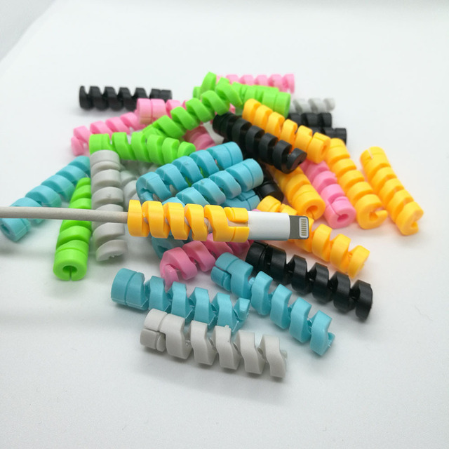 Factory Newest Spiral Cable Protector Charger Cable Saver Micro USB Protector