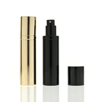 Botella de Perfume de Aluminio de 10 ml al por Mayor, Personalizable, con Tapa Magnética, Superficie Negra Dorada Brillante, Logotipo Personalizado OEM Disponible