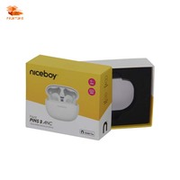 Coffrets cadeaux électroniques en carton avec couverture ciel et terre conçus sur mesure Impression gaufrée UV avantage pour l'emballage des écouteurs