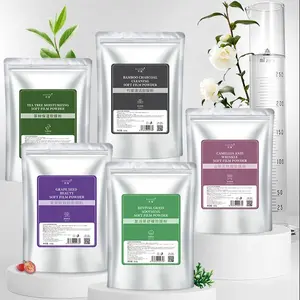 Natural Ingredients Tea Tree Bamboo Charcoal Grape Seed Resurrection Grass Camellia Moisturizing Jelly Facial Mask Powder