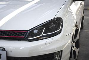 Para Golf 6 (09-12) - Modificación de Conjunto de Faros Delanteros con Luz Diurna LED de 12V y Señal de Giro Dinámica - Lentes LED de 12V para Faros Delanteros - Product Image 6