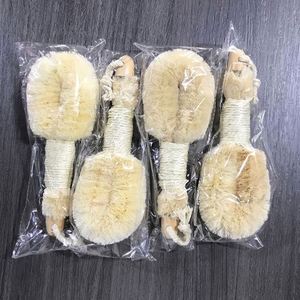 Long Handle Natural Sisal <b>Bath</b> Body Brush Shower Scrub Cleaning Brush for Bathroom - Product Image 1