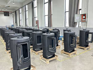 R1003A Chauffage intérieur durable en fonte Poêle à <span class=keywords><strong>bois</strong></span> rond Chauffage à <span class=keywords><strong>bois</strong></span> avec rangement des bûches (<span class=keywords><strong>tuyau</strong></span> non inclus dans le prix) - Product Image 5