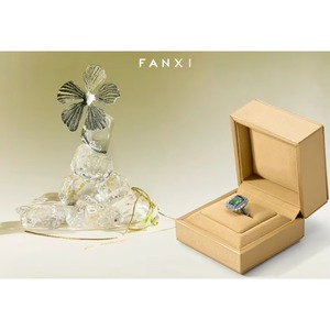 Cajas de Joyería de Microfibra FANXI para Empacar Anillos de Boda, Cajas de Regalo para Collares y Colgantes - Product Image 6