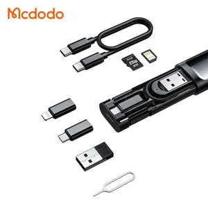 Multifunctionele Opbergdoos Usb Kabel & Adapter Connector Eject Pin Card Slot Met Type-C 5A 60W Kabel mini Draagbare Opbergtas