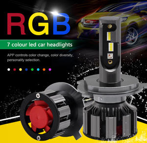 Faros LED de 12V al por Mayor, Aluminio IP68 8000LM 50W RGB, Ajuste Universal H1-H11 9004-9006, Garantía de 2 Años para Automóvil - Product Image 3