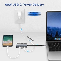 Hub USB-C 4-en-1 Xput : Adaptateur Multiport USB 3.0 vers HDMI 4K et PD, Convertisseur Vidéo et Charge Type-C