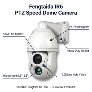 Caméra <span class=keywords><strong>de</strong></span> sécurité PTZ à double spectre IR6 4K avec zoom 30X, vision nocturne <span class=keywords><strong>thermique</strong></span> infrarouge longue portée, CMOS, surveillance extérieure toutes conditions météorologiques - Product Image 1
