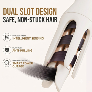 Rizador de Pelo Automático de 32 mm con Revestimiento Cerámico, 3 Temperaturas, Doble Ranura, Iones Negativos, Anti-Enredos, Apagado Automático Inteligente, Herramienta de Peinado - Product Image 3
