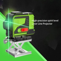 Niveau laser à faisceau vert miniature industriel à vendre en usine, 12 lignes, 3D, auto-nivelant, 360° rotatif, machines de nivellement laser d'extérieur
