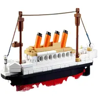 تيتانيك نموذج البلاستيك عملاق لعبة سفينة تيتانيك اللبنات قارب 3D نموذج ألعاب تعليمية للأطفال الأمازون الساخن بيع