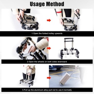 Carrito de Mano Plegable Portátil Mini de Acero Inoxidable para Camping al Aire Libre, Precio de Fábrica en China - Product Image 4