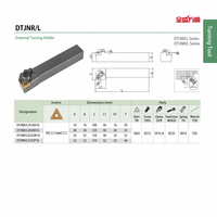 Porte-outil de tournage externe pour tour CNC, acier allié 42CrMo, revêtement PVD, série DTJNR, 93 degrés, type D, pour plaquettes TNMG 1604, OEM