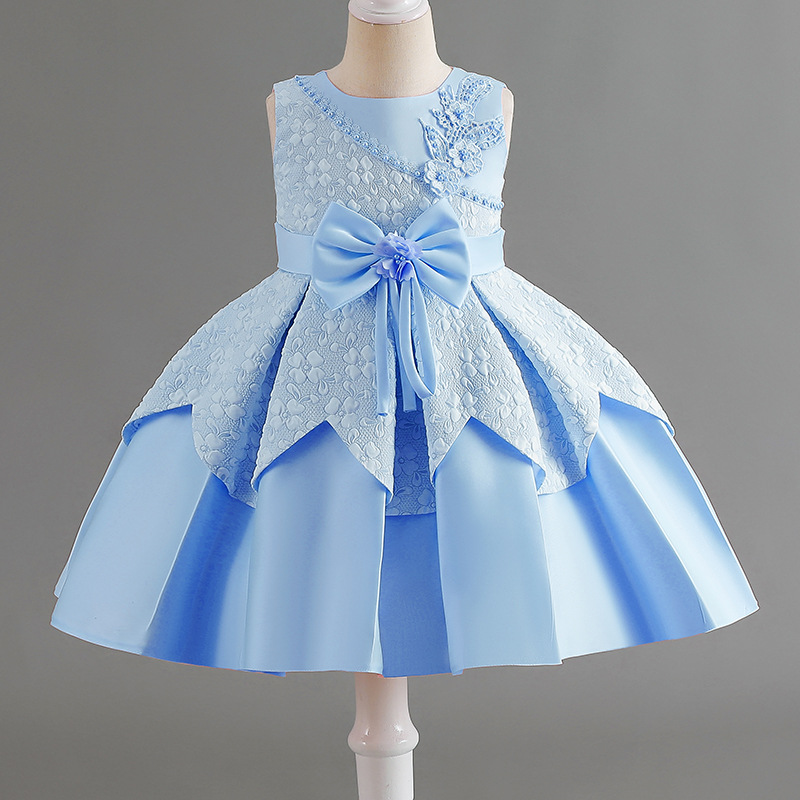 princess dress for 1 year old Girl Christmas Dress Toddler Princess Dress Summer Beaded Bow Dress Birthday Party Dress