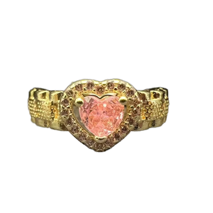 UM JEWELRY - Vente flash - Bague tendance en acier inoxydable en forme de cœur, micro-pavée, bijoux de mode pour femmes, cadeau - Product Image 1