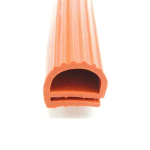 Junta de goma de silicona en forma de E resistente a altas temperaturas personalizada para sellos de puerta de horno