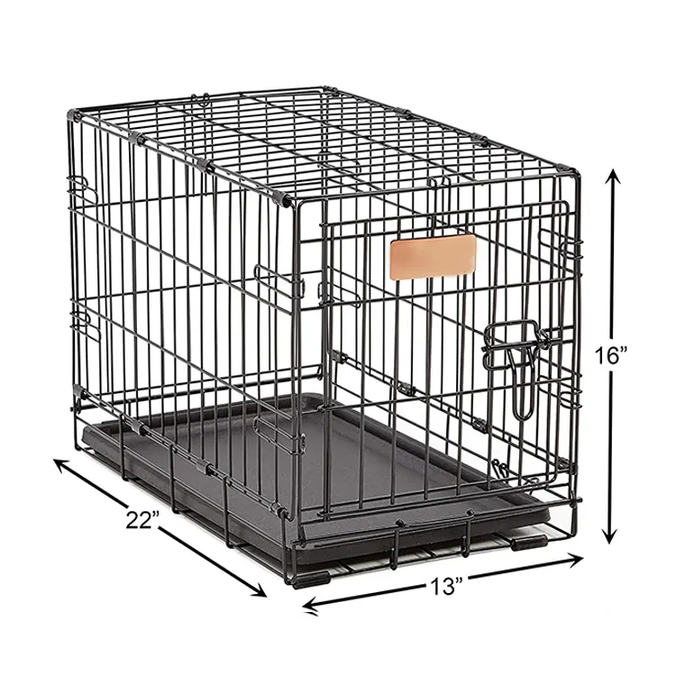 Jaula de metal de alta calidad para perros, jaula plegable Simple para mascotas