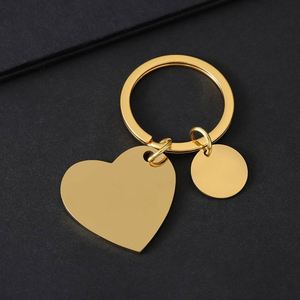 Llavero Promocional de Acero Inoxidable con Colgante Circular en Forma de Corazón, Grabado Láser con Logotipo, Impresión a Color, Personalizable - Product Image 3