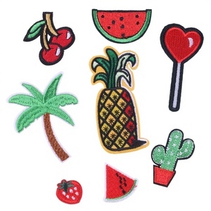 Parches Termoadhesivos Bordados a Máquina para Ropa con Diseños de Frutas, Coco y Cactus para Sombreros y Emblemas - Product Image 3