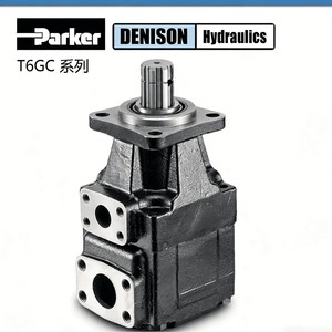 Pompe à palettes Parker Denison série T6GC, montage à bride, pompe hydraulique à débit fixe, entraînement électrique par arbre - Product Image 1