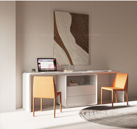 Bureau d'ordinateur en bois pour 2 personnes Mobilier de bureau peu encombrant pour bureau à domicile et poste de travail