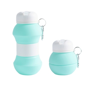 Silicone <b>Sport</b> <b>Water</b> <b>Bottle</b> Eco-friendly Portable Drop Resistant Foldable Food Grade - Product Image 2