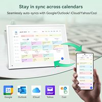 Calendrier numérique 10,1 pouces, planificateur familial électronique intelligent, tableau des tâches, écran tactile IPS HD, WiFi, MP3, application, table, extérieur