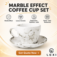 Ensemble tasse et soucoupe en porcelaine effet marbre, motif pierre de luxe, pour cappuccino, expresso, latte, cadeau pour la maison, le café ou la table