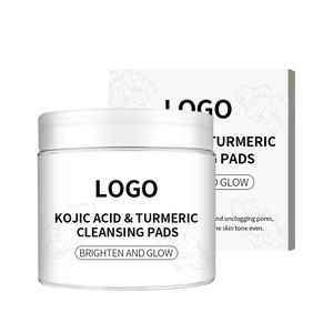 Nettoyant visage exfoliant à l'acide salicylique naturel et biologique personnalisé OEM, tampons nettoyants à la kojic et au curcuma pour le visage - Product Image 1