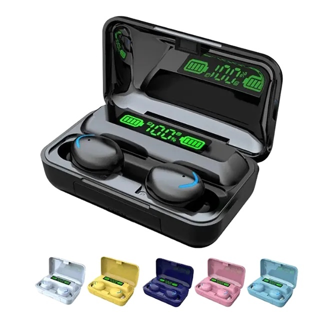 LuXuGift F9-5C TWS Wireless for 5.0 Sport Earbuds Waterproof IPX7 Digital Display Low Latency Gaming In-ear 220 Hours Life