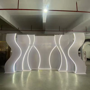 LEDA Professional New Arrival Custom Acrylic Classic Modern Simple Background <b>Stand</b> Led <b>Backdrop</b> for Wedding Party Events - Product Image 4