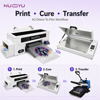 Nouvelle imprimante textile automatique A3 DTF XP600 CMYK avec encre blanche et four de séchage pour l'impression sur vêtements en coton