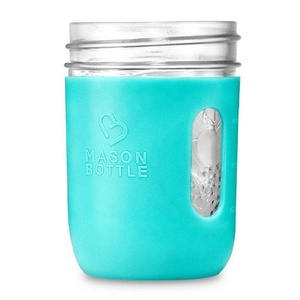 Pot Mason sans BPA à large bouche avec couvercle en plastique large et anneau en plastique avec cuillère pour avoine en conserve de fruits sel de mer - Product Image 4