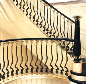 Ngoài trời nhôm lan can hệ thống với gỗ lan can thời tiết thanh lịch thiết kế kim loại cầu thang lan can - Product Image 6