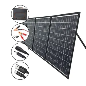 플러그 앤 플레이 야외 접이식 태양 전지 패널 휴대용 미니 태양 광 발전 시스템 캠핑용 휴대용 태양 전지 패널 충전기