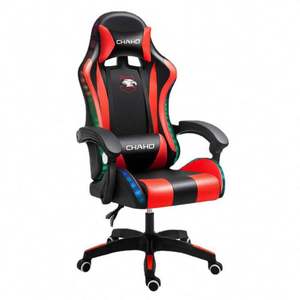 Silla Gamer Ergonómica Ajustable de Respaldo Alto Color Rosa para Juegos de <span class=keywords><strong>PC</strong></span>, Simulador de Carreras, con Base de Hierro - Product Image 4