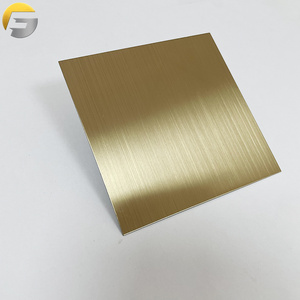 V245 PVD <strong>Color</strong> Plated Low Price Home Decor Hairline Titanium Gold <strong>Stainless</strong> <strong>Steel</strong> <strong>Sheet</strong> EX Works - Product Image 3
