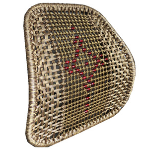 Hand-Woven Ice Silk Lumbar Cushion Breathable Massage <b>Backrest</b> For Car Seat Summer Use - Product Image 5