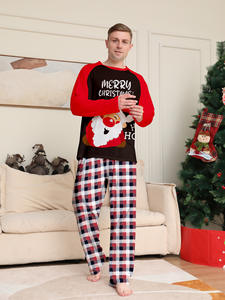 PASUXI Pijamas Familiares a Juego para Navidad 2025, Nueva Moda Festiva para Mujer y Niño con Estampado <span class=keywords><strong>de</strong></span> Ciervo y Alfabeto para el Hogar - Product Image 4