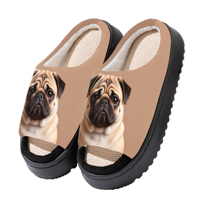 Ciabatte da <span class=keywords><strong>donna</strong></span> in lino personalizzate, ciabatte estive da interno alla moda con motivo a cane - Product Image 4