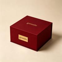 Boîte cadeau rigide magnétique pliable noire mate, logo personnalisé en relief, grand format, emballage en carton écologique