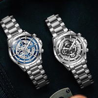 Montre de mode pour homme Louie Juelen, bracelet en acier inoxydable, multifonctionnelle, non mécanique