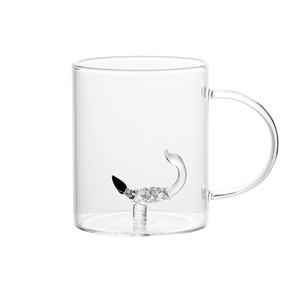 Taza <span class=keywords><strong>de</strong></span> Vidrio <span class=keywords><strong>de</strong></span> Borosilicato con Figura <span class=keywords><strong>de</strong></span> Escorpión Integrada, Diseño Caprichoso, Detalle Artístico, Resistente al Calor, Capacidad <span class=keywords><strong>de</strong></span> 420 ml para Café y Té - Product Image 1