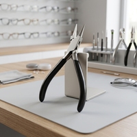 Pince à bec effilé professionnelle pour ajustement de montures de lunettes, en acier inoxydable, personnalisable pour la réparation DIY et les ateliers d'optique