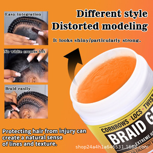 Gel Vegano Herbal para Trenzas y Locs, Anti-Frizz, Alto Brillo, Texturizador sin Enjuague para Peinado - Product Image 2