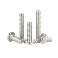 Vis à tête plate ultra-mince en acier inoxydable 304, finition naturelle, A2-70, vis à tête hexagonale zinguée noire, métrique M2-M8, fixation électronique